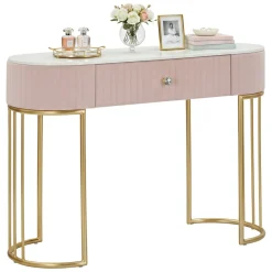 Consolle 100x40x75h cm rosa e bianco - Abstraktes