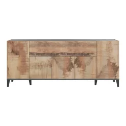 Credenza acero e ardesia 200x40x82h cm 6 ante - Amour