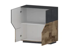 Credenza acero e ardesia 79x43x86h cm 2 ante - Amento