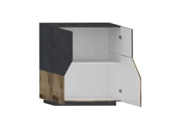 Credenza acero e ardesia 79x43x86h cm 2 ante - Amento