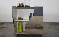 Credenza acero e ardesia 79x43x86h cm 2 ante - Amento