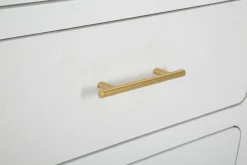 Credenza alta bianca e oro 60x32x133h cm 2 ante e 1 cassetto - Tellier