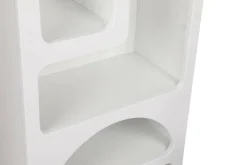 Cucina|Madie > Dmora Credenza alta bianca 60x32x150h cm 5 vani - Arsenio Bianco