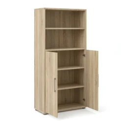 Credenza alta quercia 89x40x186h cm 2 ante - Saotome
