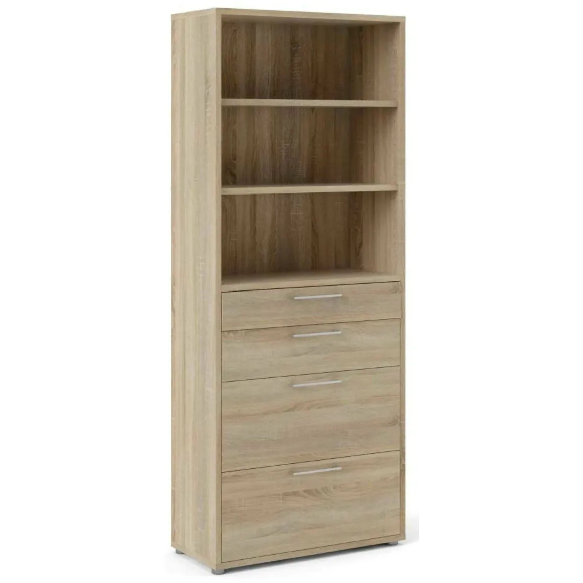 Credenza alta quercia 89x40x221h cm 4 cassetti - Aritzo