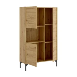 Credenza alta rovere nodi 81x43x135h cm 3 ante - Crono