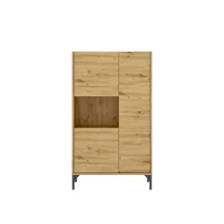 Credenza alta rovere nodi 81x43x135h cm 3 ante - Crono