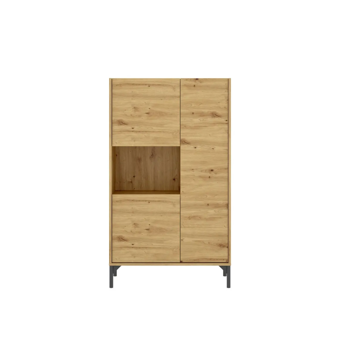 Credenza alta rovere nodi 81x43x135h cm 3 ante - Crono