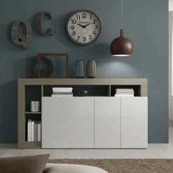 Credenza Americano, 146x42 h93 cm, Bianco