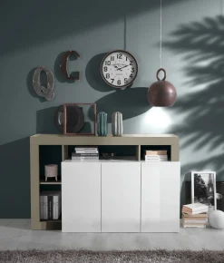 Credenza Americano, 146x42 h93 cm, Bianco