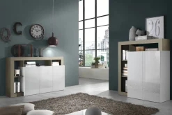 Credenza Americano, 146x42 h93 cm, Bianco