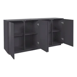 Credenza antracite lucida 180x41x86h cm 4 ante - Aulina