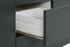Credenza antracite 180x40x80h cm 2 ante e 3 cassetti - Aba