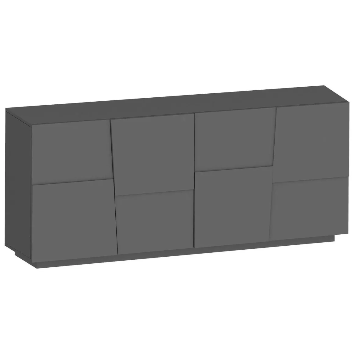 Credenza antracite 200x44x86h cm 4 ante - Arda
