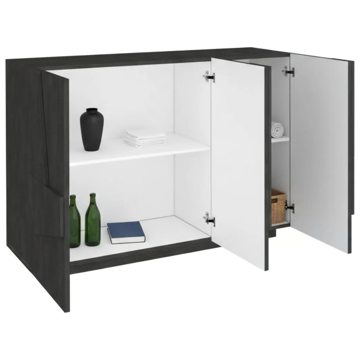 Credenza ardesia 121x38x86h cm 3 ante - Axl