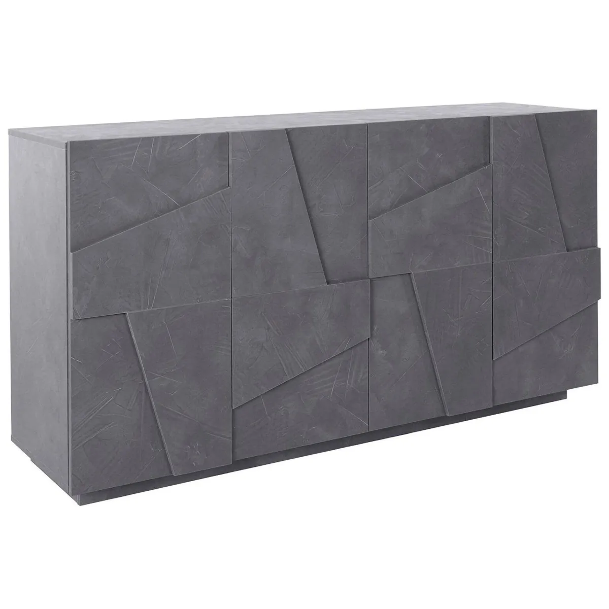 Cucina|Madie > Dmora Credenza ardesia 162x44x86h cm 4 ante - Augusto Grigio Ardesia