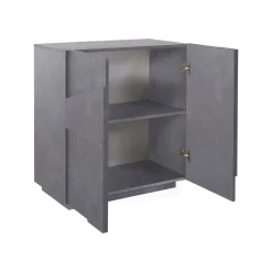 Cucina|Madie > Dmora Credenza ardesia 81x44x86h cm 2 ante - Arli Grigio Ardesia