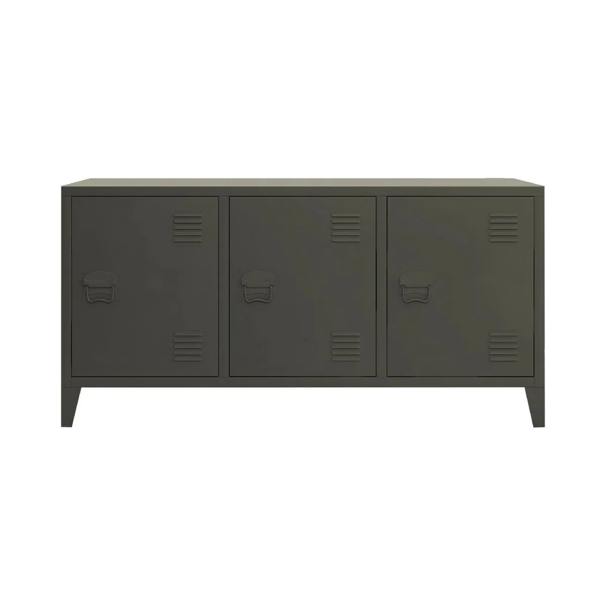 Madie|Credenze > Dmora Credenza ardesia 120x40x73h cm 3 ante - Cocullo Grigio Ardesia