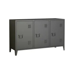 Madie|Credenze > Dmora Credenza ardesia 120x40x73h cm 3 ante - Cocullo Grigio Ardesia