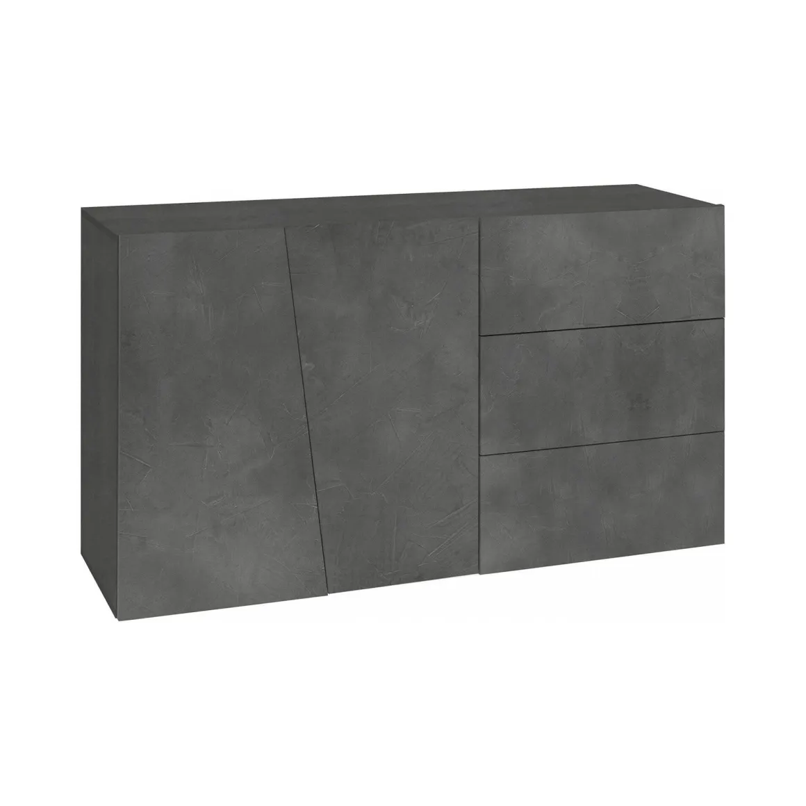 Credenza ardesia 140x43x86h cm 2 ante e 3 cassetti - Favonio