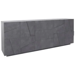 Credenza ardesia 224x44x86h cm 4 ante e 3 cassetti - Zeus