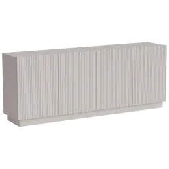 Madie|Credenze > Dmora Credenza Beige 4 Ripiani 4 Ante 200x40x78h cm, 8 Vani - Masainas Beige Cashmere