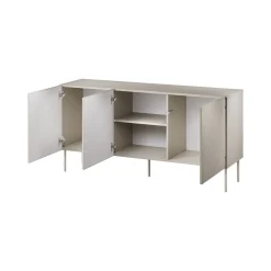 Credenza Beige un Ripiano 3 Vani 150.5x42x75h cm, 3 Ante - Stilo