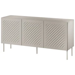 Credenza Beige un Ripiano 3 Vani 150.5x42x75h cm, 3 Ante - Stilo