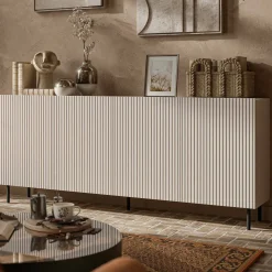 Credenza beige 200x42x82h cm 4 ante - Corana