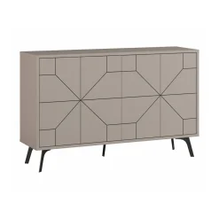 Madie|Credenze > Dmora Credenza 123x35x62h cm 4 ante - Earl Beige