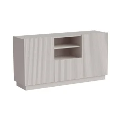 Madie|Credenze > Dmora Credenza beige 150x40x78h cm 2 ante e 1 cassetto - Serchio Beige Cashmere