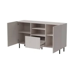 Credenza beige 150x42x82h cm 2 ante e 1 cassetto - Malo
