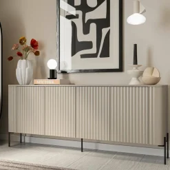 Credenza beige 190x39x80h cm 4 ante - Laion