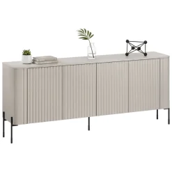 Credenza beige 190x39x80h cm 4 ante - Laion