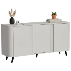 Credenza beige 150x42x70h cm 3 ante - Loreo