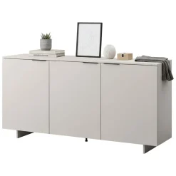 Madie|Credenze > Dmora Credenza beige 180x41x90h cm 3 ante - Neto Beige Cashmere