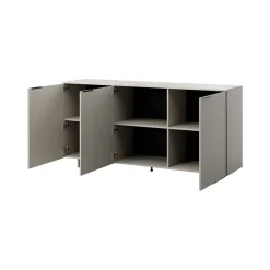 Madie|Credenze > Dmora Credenza beige 180x41x90h cm 3 ante - Neto Beige Cashmere