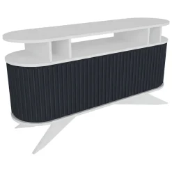 Credenza bianca e antracite 150x43x75h cm 2 ante - Joy