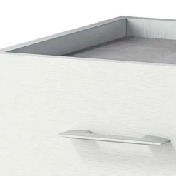 Credenza bianca e cemento 90x41x87h cm 1 anta e 4 cassetti - Aracnida