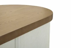 Madie|Credenze > Dmora Credenza bianca e marrone 79x48x67h cm 2 ante - Kolinsky Marrone, Bianco Noce