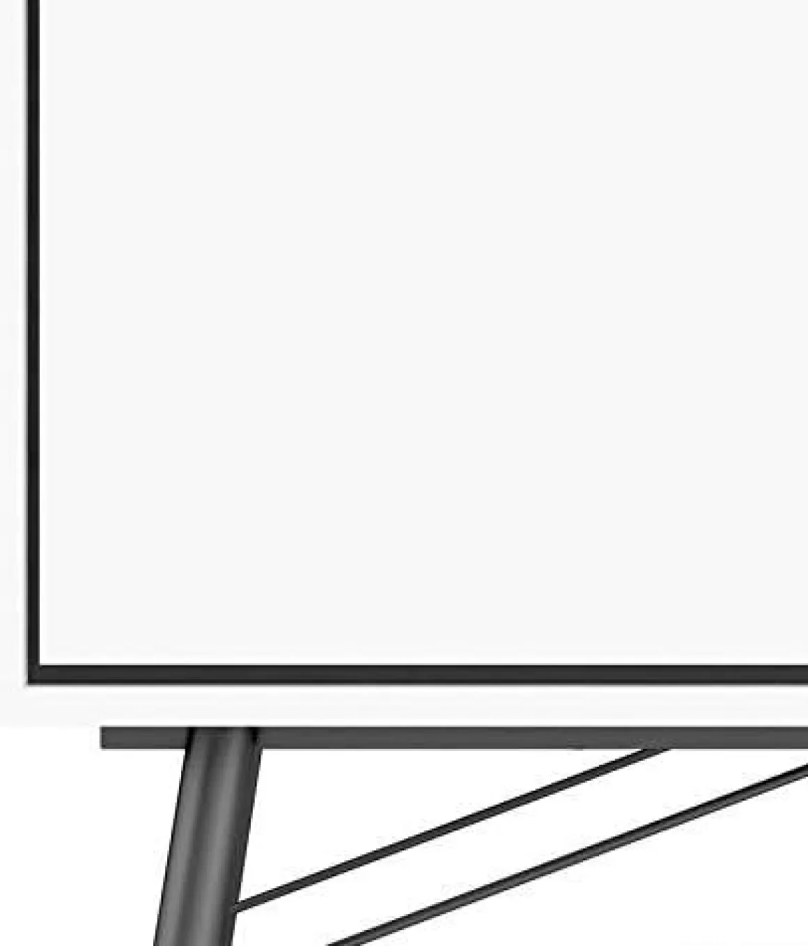 Cucina|Madie > Dmora Credenza bianca e nera 150x30x80h cm 2 ante - Basilia Nero, Bianco