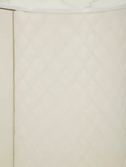 Madie|Credenze > Dmora Credenza bianca e oro 120x40x85h cm 2 ante e 4 cassetti - Grotte Oro, Bianco