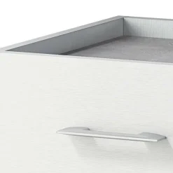 Cucina|Madie > Dmora Credenza bianca 90x41x87h cm 1 anta e 4 cassetti - Aracnida Bianco