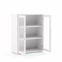 Credenza bianca 89x40x113h cm 2 ante - Ampezzo