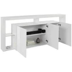 Credenza bianca 200x40x80h cm 3 ante - Andaleiv