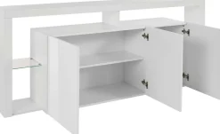 Credenza bianca 200x40x80h cm 3 ante - Andaleiv
