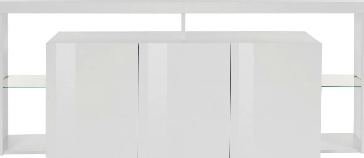 Credenza bianca 200x40x80h cm 3 ante - Andaleiv
