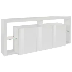 Credenza bianca 200x40x80h cm 3 ante - Andaleiv
