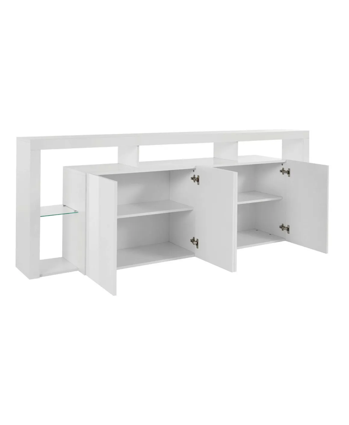 Credenza bianca 220x40x80h cm 4 ante - Atak
