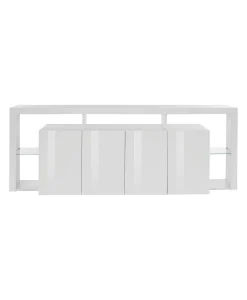 Credenza bianca 220x40x80h cm 4 ante - Atak